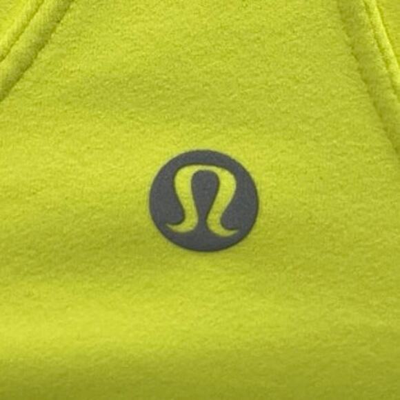 Lululemon Cool Racerback Yellow Sleeveless Activewear Athletic Crop Tank Top 4 - Picture 3 of 3